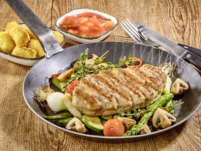 Poultry Salisbury steak,