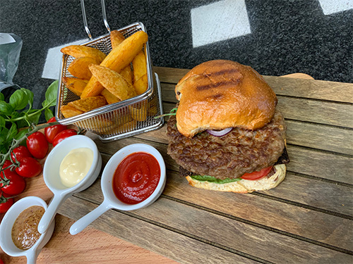 Rosinen Bacon Burger